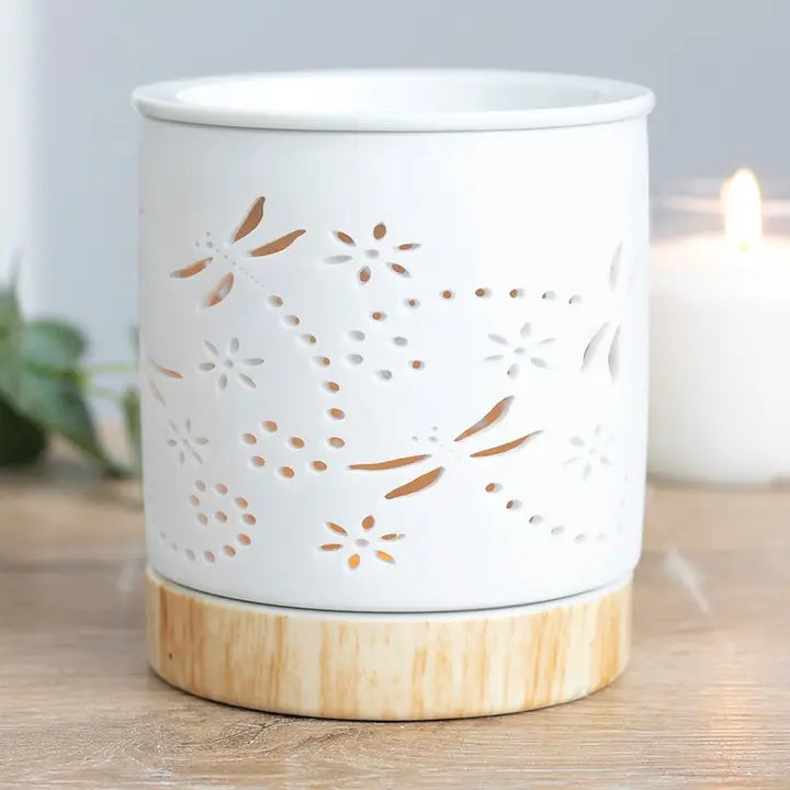 Matte Serenity Dragonfly Wax & Oil Diffuser